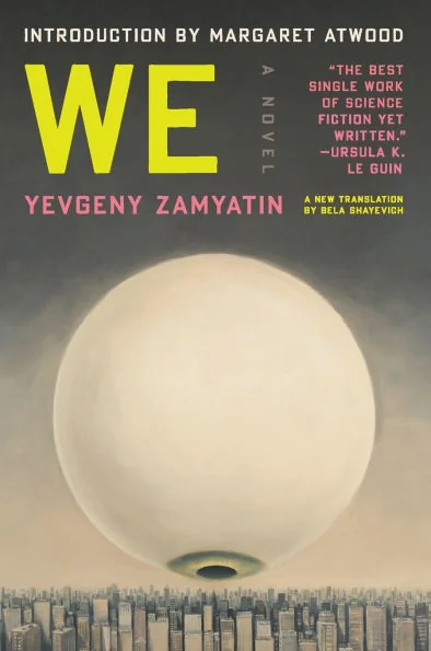 Image depicts a giant eyeball hovering over a cityscape, staring downward.